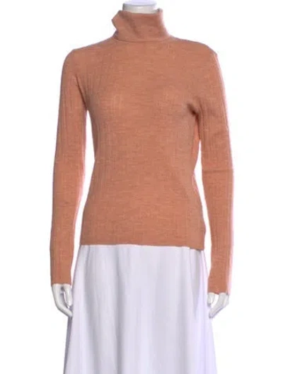 Pre-owned Tanya Taylor Merino Wool Turtleneck Sweater In Pink
