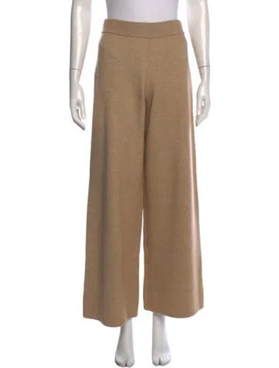 Pre-owned Tanya Taylor Merino Wool Wide Leg Pants In Neutral