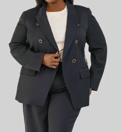 Tanya Taylor Michelle Jacket With Chain In Black