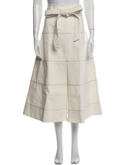 Pre-owned Tanya Taylor Midi Length Skirt W/ Tags In Neutrals