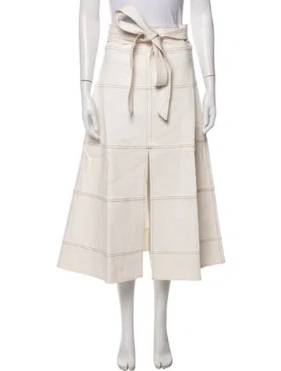 Pre-owned Tanya Taylor Midi Length Skirt W/ Tags In Neutrals