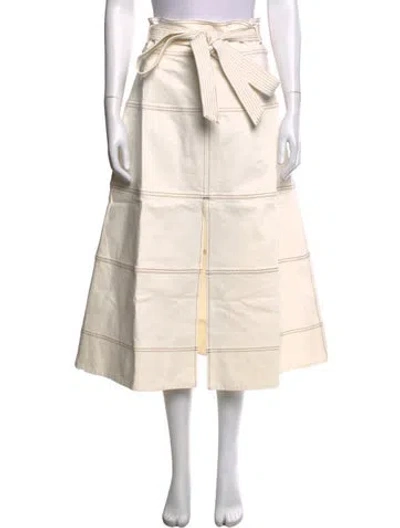 Pre-owned Tanya Taylor Midi Length Skirt W/ Tags In Neutrals