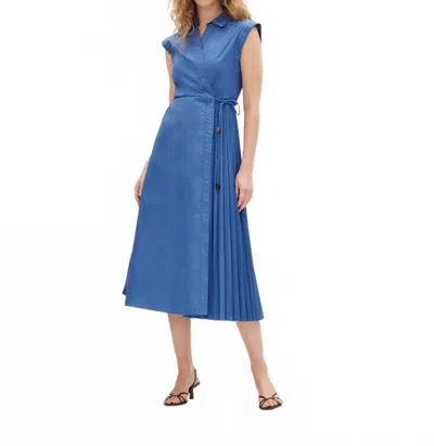 Tanya Taylor Midi Shivon Dress In French Blue