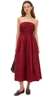 Tanya Taylor Mina Dress Smoked Paprika In Red