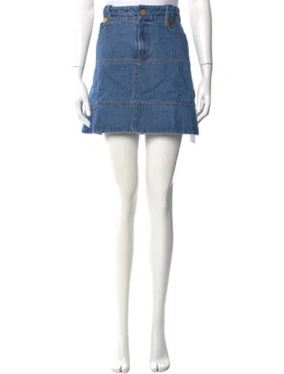 Pre-owned Tanya Taylor Mini Skirt In Blue