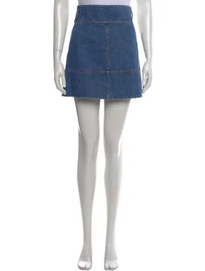 Pre-owned Tanya Taylor Mini Skirt In Blue