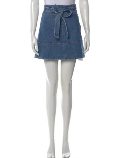 Pre-owned Tanya Taylor Mini Skirt In Blue