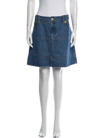 Pre-owned Tanya Taylor Mini Skirt In Blue