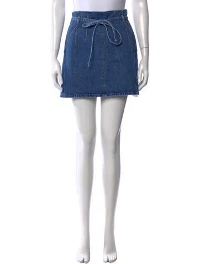 Pre-owned Tanya Taylor Mini Skirt In Blue