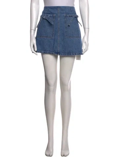 Pre-owned Tanya Taylor Mini Skirt In Blue