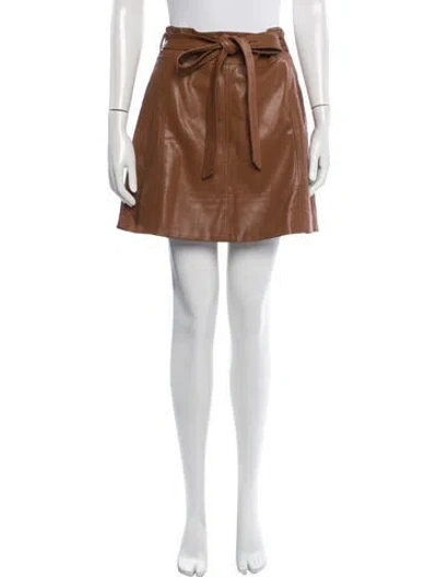 Pre-owned Tanya Taylor Mini Skirt In Brown