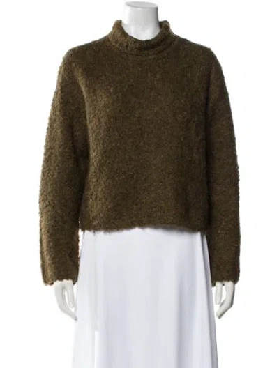 Pre-owned Tanya Taylor Mock Neck Sweater In Green