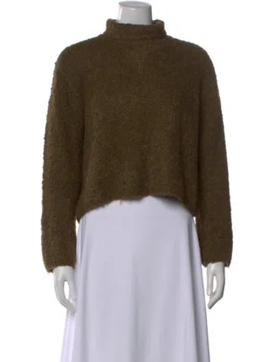 Pre-owned Tanya Taylor Mock Neck Sweater In Green