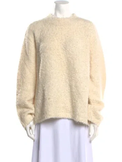 Pre-owned Tanya Taylor Mock Neck Sweater In Neutral