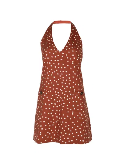 Tanya Taylor Natalie Mini Dress In Brown