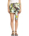 Tanya Taylor Nikiya Tie-belt High-waist Shorts In White