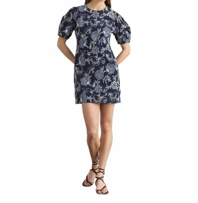 Tanya Taylor Noah Short Sleeves Dress In Maritime Blue