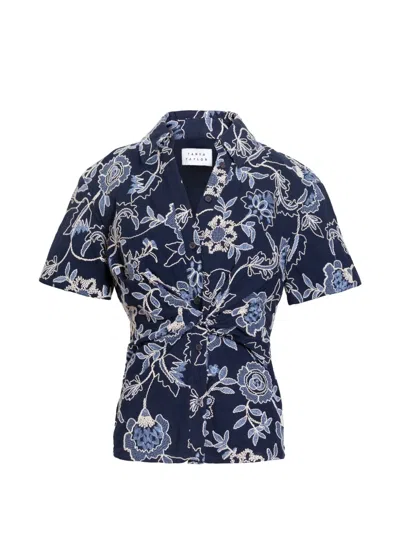 Tanya Taylor Oakley Embroidered Top In Multi
