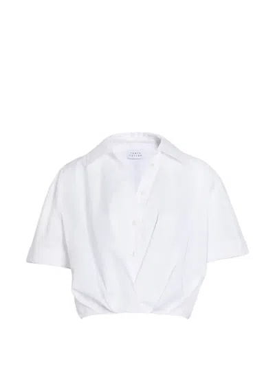 Tanya Taylor Oakley Pleated Shirt In White