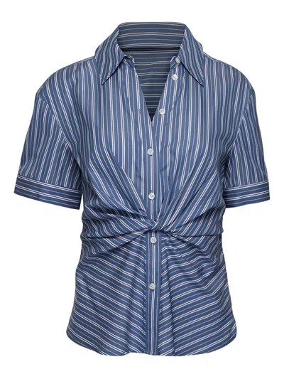 Tanya Taylor Oakley Striped-pattern Shirt In Blue