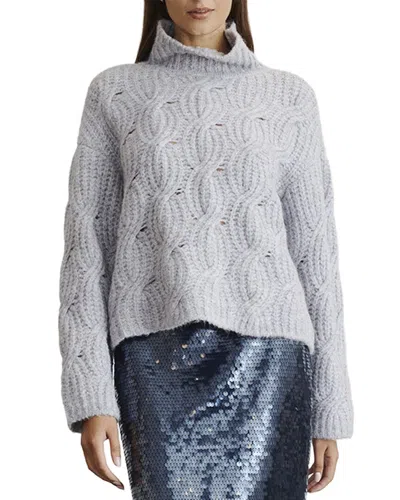 Tanya Taylor Opaline Alpaca & Wool-blend Top In Gray