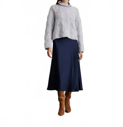 Tanya Taylor Opaline Turtleneck Sweater In Grey Sky In Gray