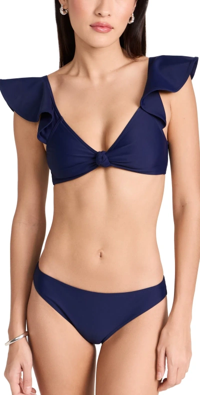 Tanya Taylor Orelia Bikini Top Maritime Blue
