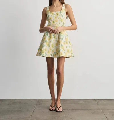 Tanya Taylor Paige Mini Dress In Butter Multi In Green