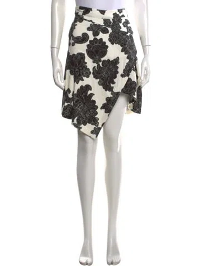 Pre-owned Tanya Taylor Paisley Print Mini Skirt In Black/neutrals