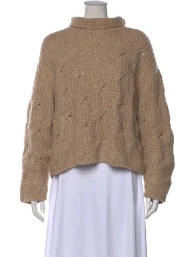 Pre-owned Tanya Taylor Patterned Turtleneck Sweater In Neutral