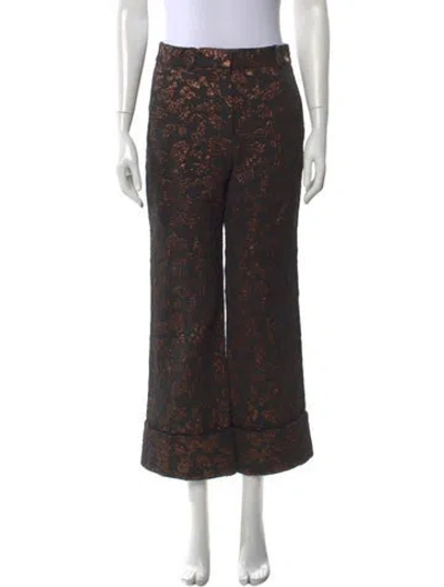 Pre-owned Tanya Taylor Patterned Wide Leg Pants In Multi