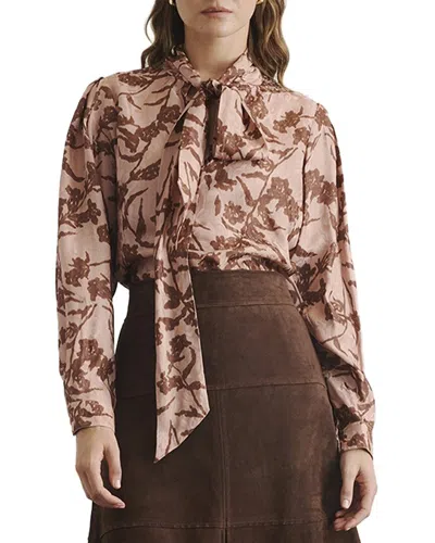 Tanya Taylor Petra Silk-blend Top In Animal Print