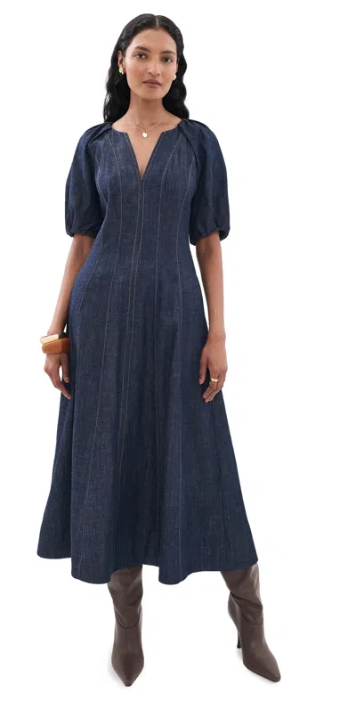 Tanya Taylor Piper Dress Midnight Rinse