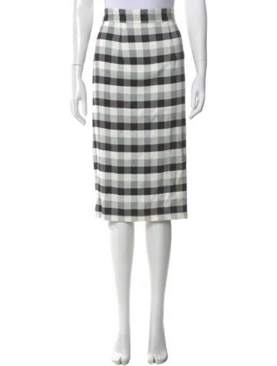 Pre-owned Tanya Taylor Plaid Print Knee-length Skirt In Multi