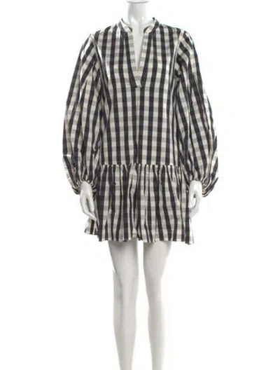 Pre-owned Tanya Taylor Plaid Print Mini Dress In Multi