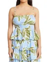 Tanya Taylor Polina Top In Horizon Blue Multi