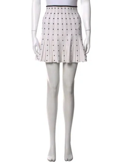 Pre-owned Tanya Taylor Polka Dot Print Mini Skirt In Black