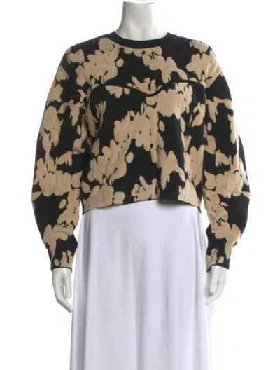 Pre-owned Tanya Taylor Printed Crew Neck Sweater W/ Tags In Neutral