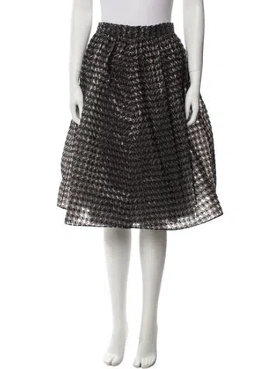 Pre-owned Tanya Taylor Printed Knee-length Skirt In Black