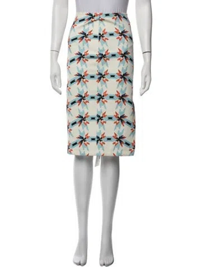 Pre-owned Tanya Taylor Printed Knee-length Skirt In Neutrals