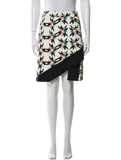 Pre-owned Tanya Taylor Printed Knee-length Skirt In White