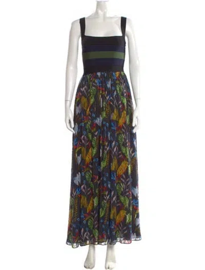 Pre-owned Tanya Taylor Printed Long Dress In Multi