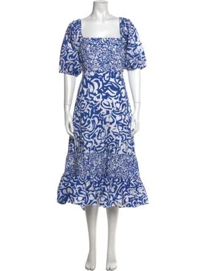 Pre-owned Tanya Taylor Printed Midi Length Dress In Multi