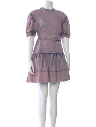 Pre-owned Tanya Taylor Printed Mini Dress In Pink