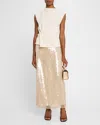 Tanya Taylor Robin Gathered Top In Cream