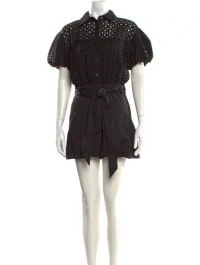 Pre-owned Tanya Taylor Romper W/ Tags In Black