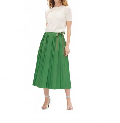 Tanya Taylor Shayla Midi Skirt In Meadow Green