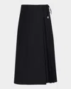 Tanya Taylor Shivon Midi Skirt In Black