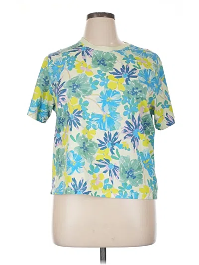 Pre-owned Tanya Taylor Short Sleeve T-shirt In Blue