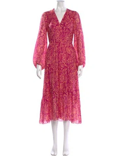 Pre-owned Tanya Taylor Silk Knee-length Dress In Pink
